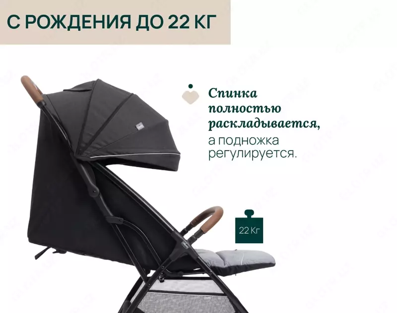 Коляска CHICCO GLEE STR., 0 МЕС.–4 ГОДА, GREY MELANGE