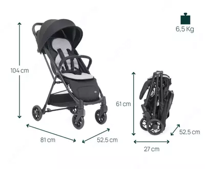 CHICCO TAORMINA STR — bolalar aravachasi, 0 oy–4 yosh, CHARCOAL