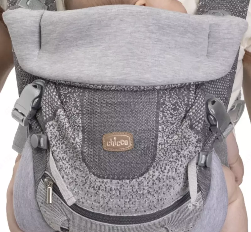 CHICCO AIRY HIP FIT — chaqaloq uchun kenguru-sumka, 0–36 oy, PEBBLE