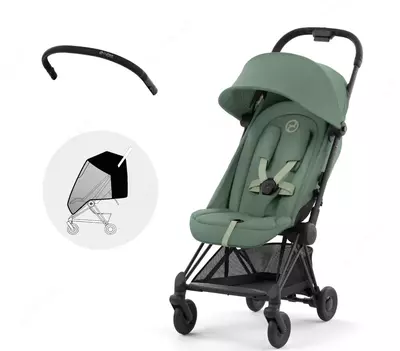 Коляска Cybex — Coya Matt Black Leaf Green, тёмно-зелёный