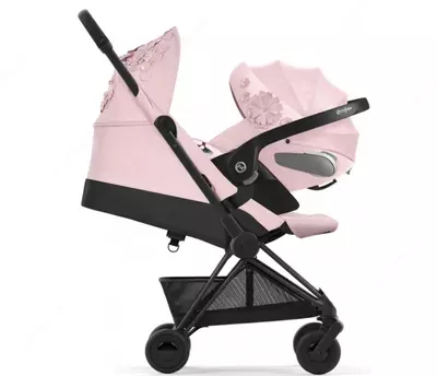 Коляска Cybex — Coya MattBL FE SFLO Simply Flowers Pink, светло-розовый