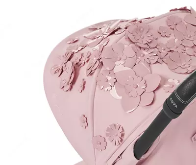 Коляска Cybex — Coya MattBL FE SFLO Simply Flowers Pink, светло-розовый