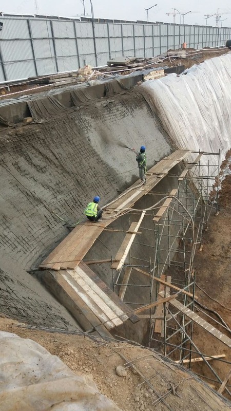 Торкретирование гидроизолирующими составами