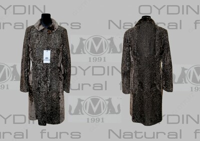 Женская шуба из каракульчи с обделкой из мутона Арт. SH015