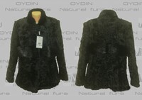 Полушубок из каракуля со вставками из нутрии Арт. SH006