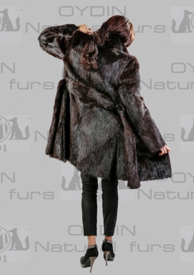 Полушубок женский из натурального меха нутрии Арт. SH044 Оптом и розница