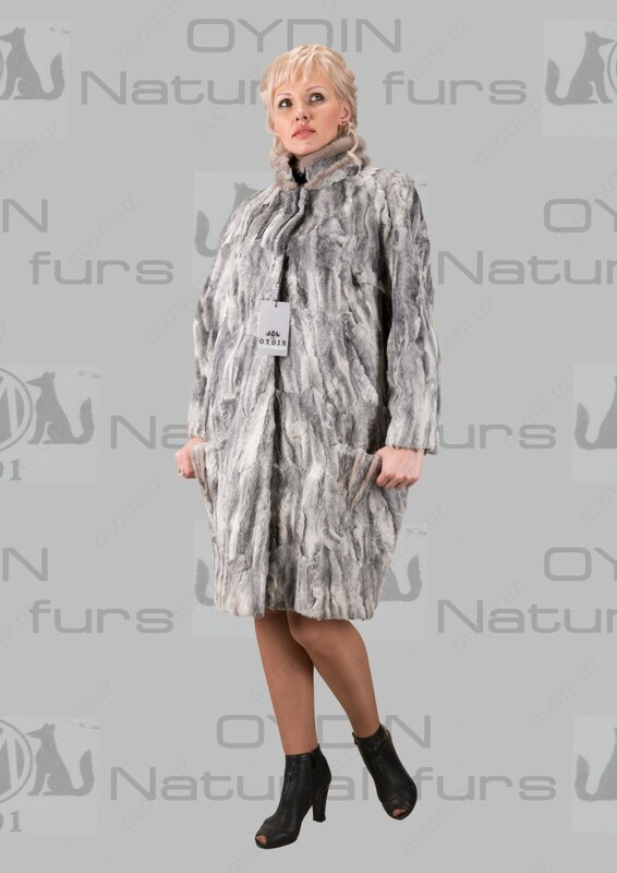 Шуба из лапок афганской каракульчи