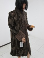 от 2 895 750 сум Шуба из кусков меха каракуля цвет сур длина 115 см