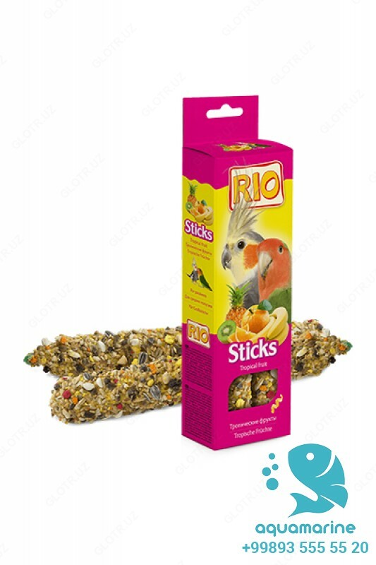 Палочки для средних попугаев с тропическими фруктами 2х75гр