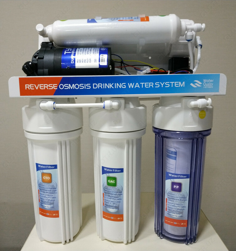 Обратно осмотический 5-ти ступенчатый фильтр RO 303A-75G со стальным баком