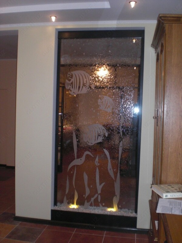 Водопады по стеклу