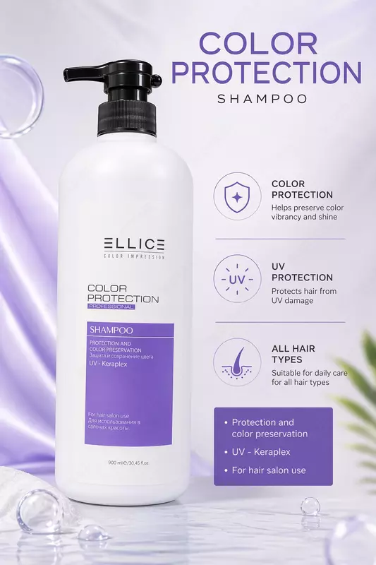 UV shampuni - Keraplex Color Protection (900 ml) - Rangni himoya qilish va saqlash