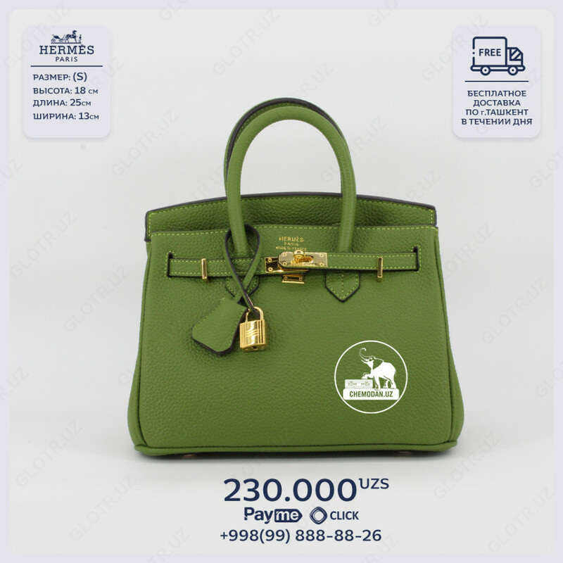 Женская сумка Hermes Paris зелёный цвета