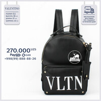 Женский рюкзак от мирового бренда Valentino черный