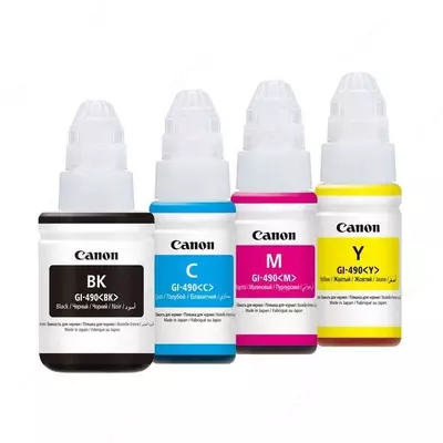Оригинальные Чернила Canon GI-490, B, C, M, Y для Pixma 1411/2411/3411 . Форма оплаты любая! Доставка