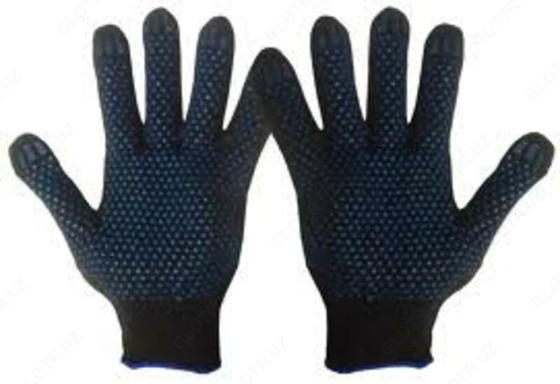 Защитные перчатки х/б с ПВХ напылением - по запросу
