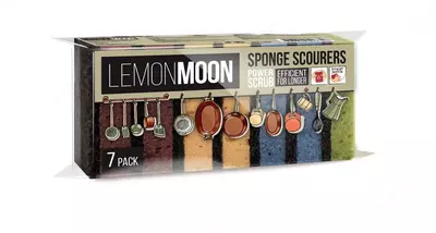 Губки для посуды "LEMON MOON", 3.5х7.1х10 см, 7 шт. (Ассортимент)
