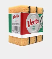 Verita XXL idish yuvish gubkalari  12x7.5x3.5 sm  3 dona (qora/sariq)