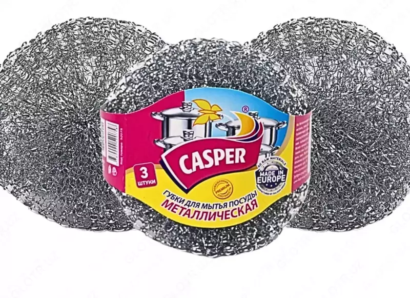 Универсальные металлические губки (круглые) "Casper" d=6-7 см, 3 шт.