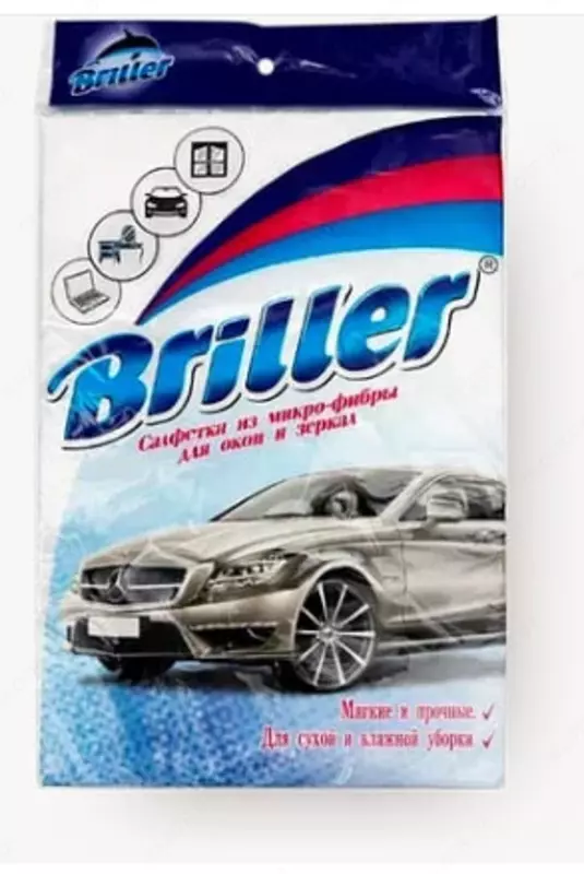 Салфетка "DELFIN" Briller, 50х35 см 1 шт., уп. ПЭТ (Белая)