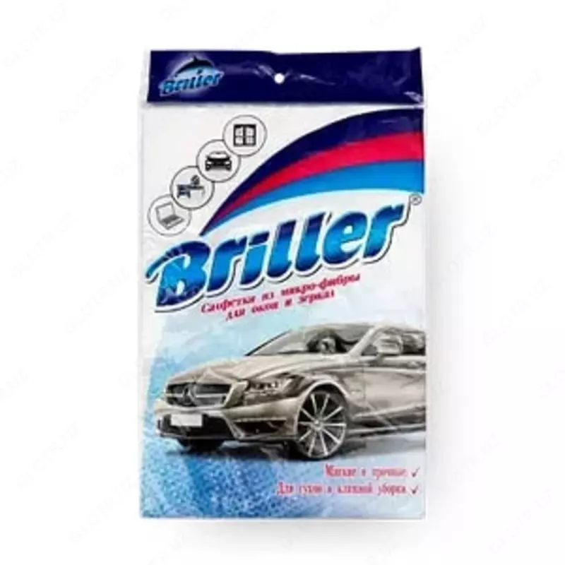 Салфетка "DELFIN" Briller, 50х35 см 1 шт., уп. ПЭТ (Белая)