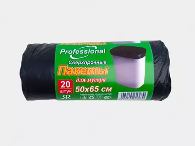 Пакеты для мусора сверхпрочные (без ручек) DT, 50×65 см, 20 шт. (Черные)