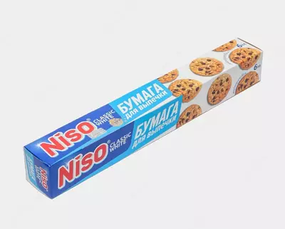 Пергамент (бумага) для выпечки "NISO" Classic, 37 см × 6 м (Белая)