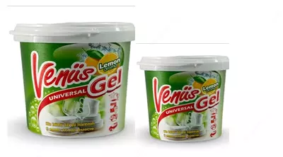 Гель для посуды "Venüs" Universal, аромат лимон, 450/1000 г (пластиковое ведро с ручкой)