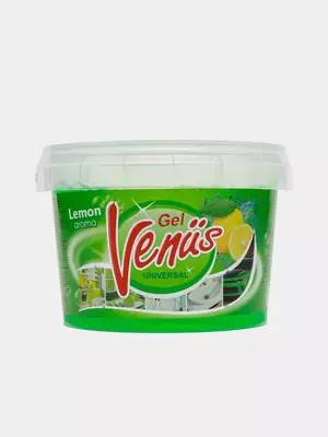 Гель для посуды "Venüs" Universal, аромат лимон, 450/1000 г (пластиковое ведро с ручкой)