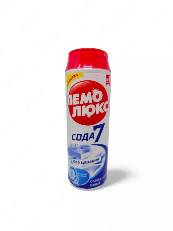 Чистящее средство (порошок без царапин) "Пемолюкс" Сода 7, 480 гр. (Белый)