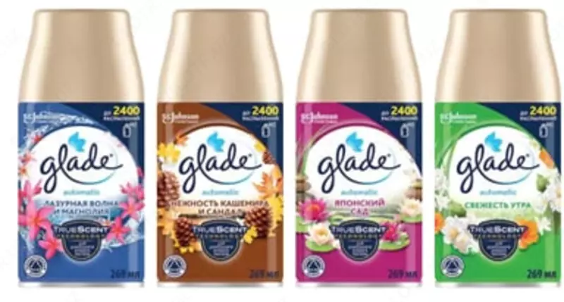 Сменный баллон (для автоматического освежителя) "GLADE" 250 мл. (Ассортимент)