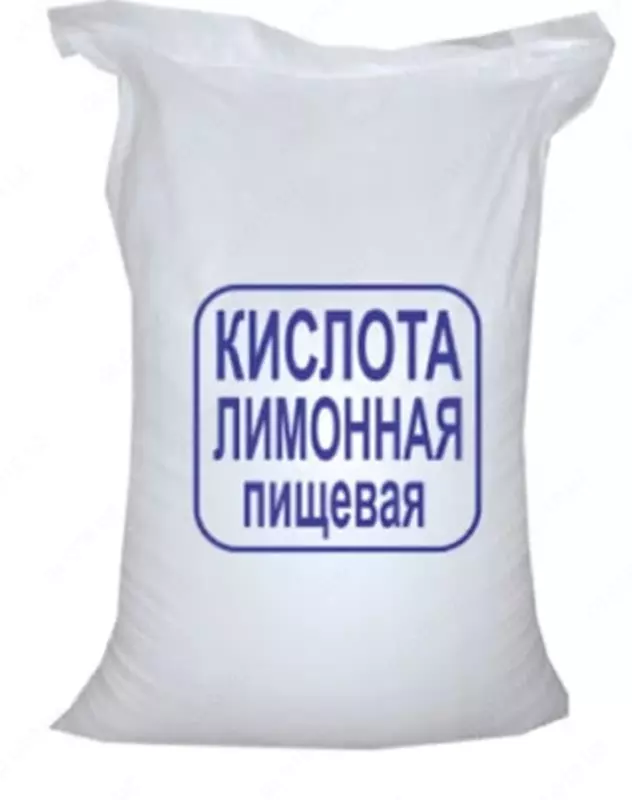 Кислота лимонная пищевая, фасовка мешок 16–25 кг
