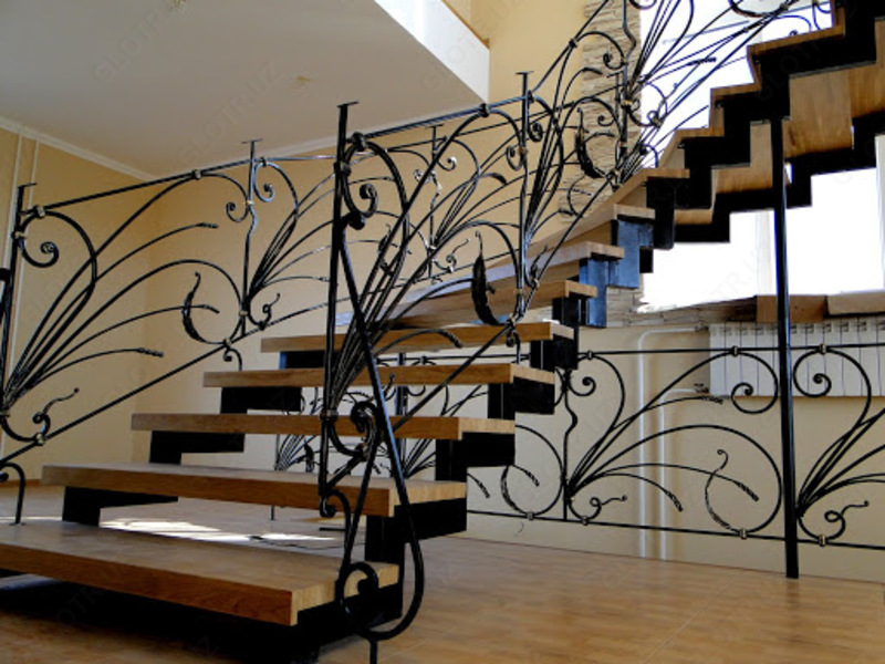 Кованые перила для лестниц № 18