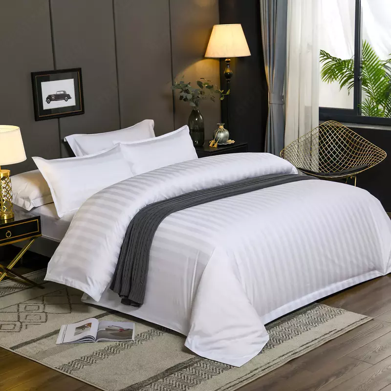 Ikki kishilik choyshabli mehmonxona (Stripe Satin)