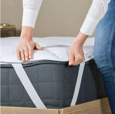 Наматрасник защитный Sleep protect стёганный 180x200х2см (Сатин, Холлофайбер)