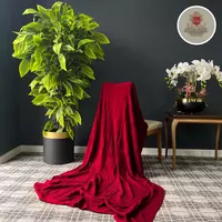 Вязанный Плед "Камилла" (Красный)