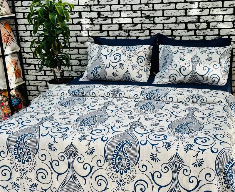 Двуспальное постельное бельё "GN-Simona" (Поплин)