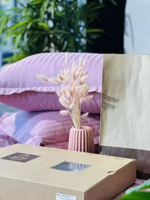 Односпальный комплект постельного белья Stripe Satin "PINK" (Розовое очарование)