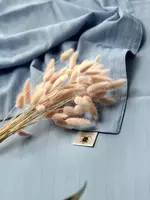 Односпальный комплект постельного белья Stripe Satin "BLUE" (Лазурный блеск) "GOLDEN NEEDLE" LLC