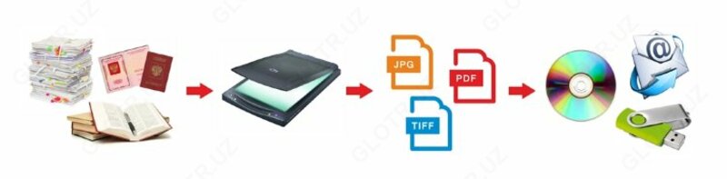 Сканирование и оцифровка документов, статьи, публикации.