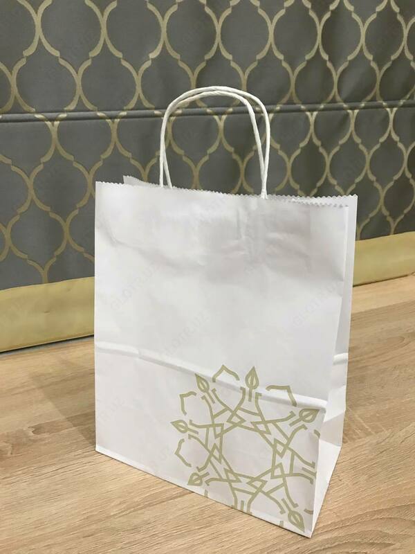 Крафт пакеты с логотипом "Alpha Plast "