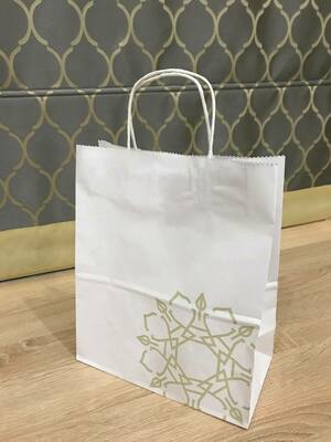 Крафт пакеты с логотипом "Alpha Plast "