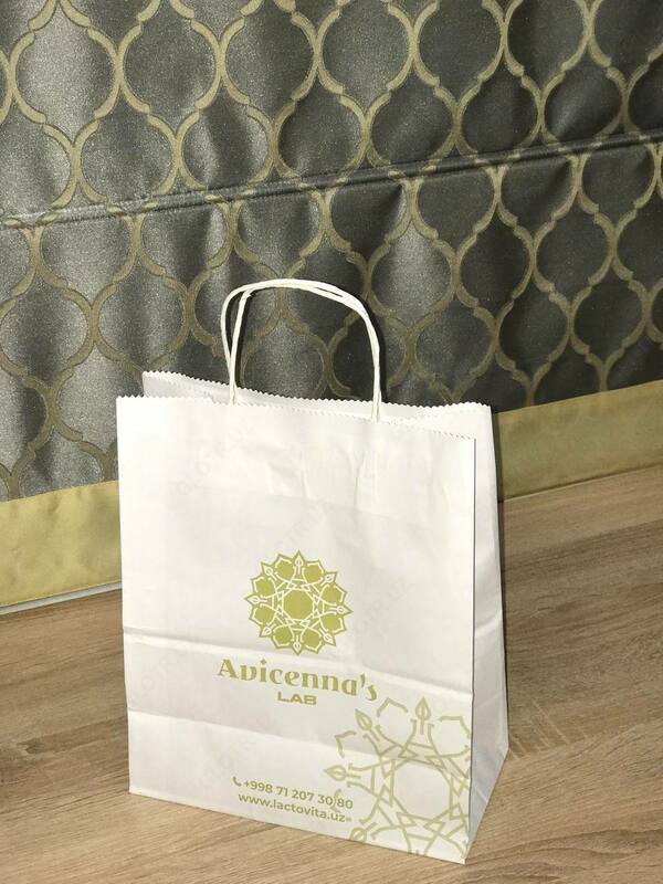 Крафт пакеты с логотипом - "Alpha Plast "