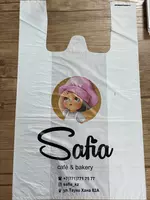 Mayka Reyter va Qadoqlash uchun Paketlar ishlab chiqamiz Logotipli "Mega Plast Grafiks" OOO