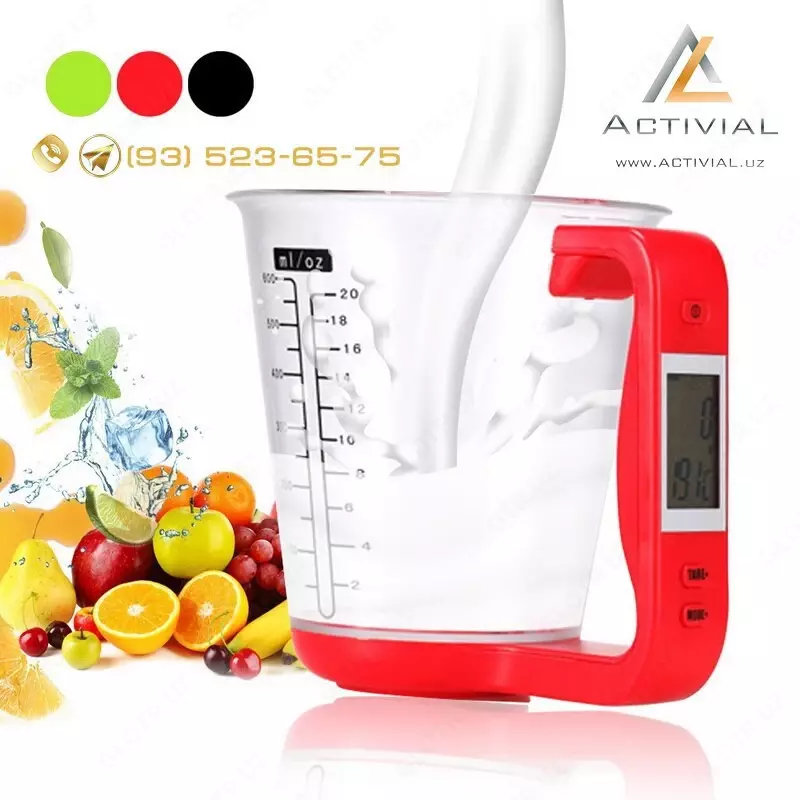 Bir piyola bilan elektron olchash stakan tarozi