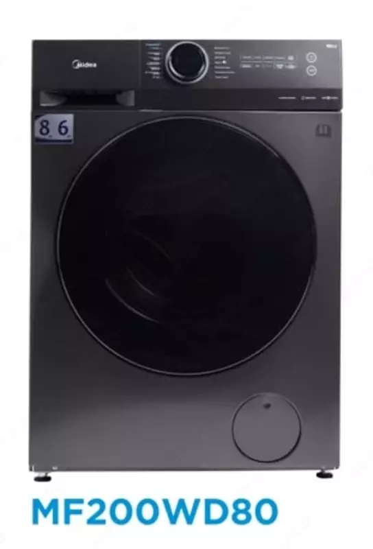 Kir yuvish mashinasi "Midea" MF200WD80 (Kulrang) 8/6 kg