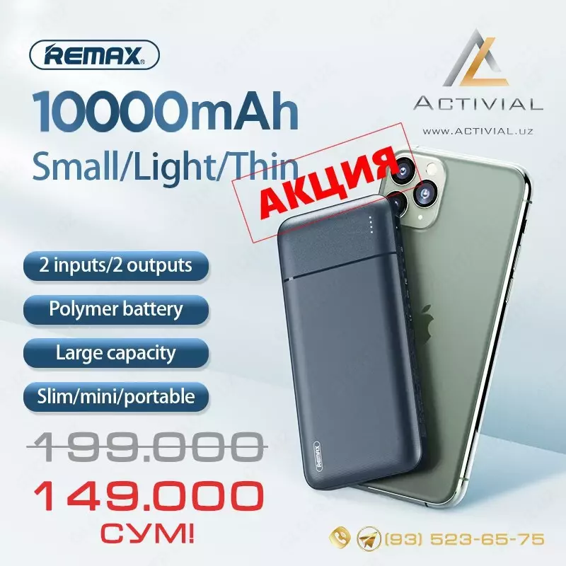 Powerbanklar Remax 10000 mAh