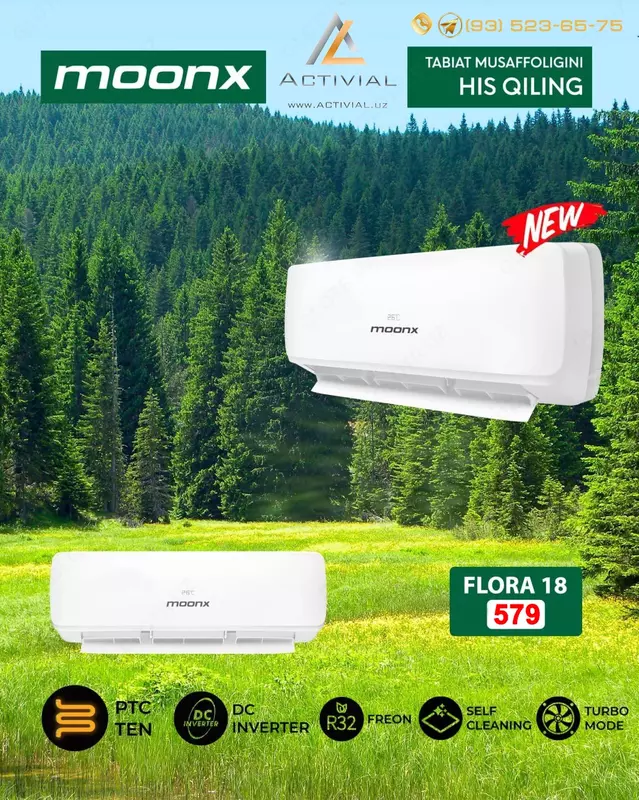 2023 yil - MoonX Flora 18 Invertorlik Konditsioner!