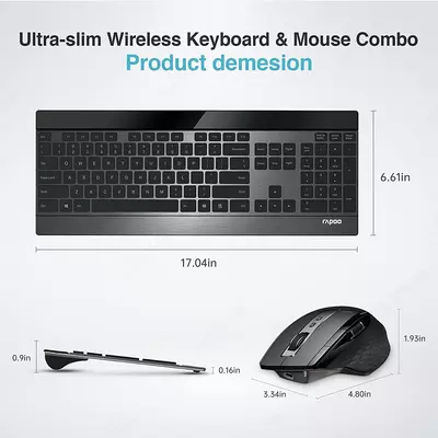 Rapoo 9900M simsiz klaviatura va sichqon premium komplekti - kompyuteringiz uchun eng ko'rkam va chiroyli komplektdir! ООО ACTIVIAL