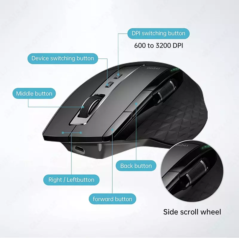 Беспроводной комплект премиум-класса Клавиатура + Мышь Rapoo 9900M - пожалуй, самый стильный и красивый комплект от именитого производителя Rapoo